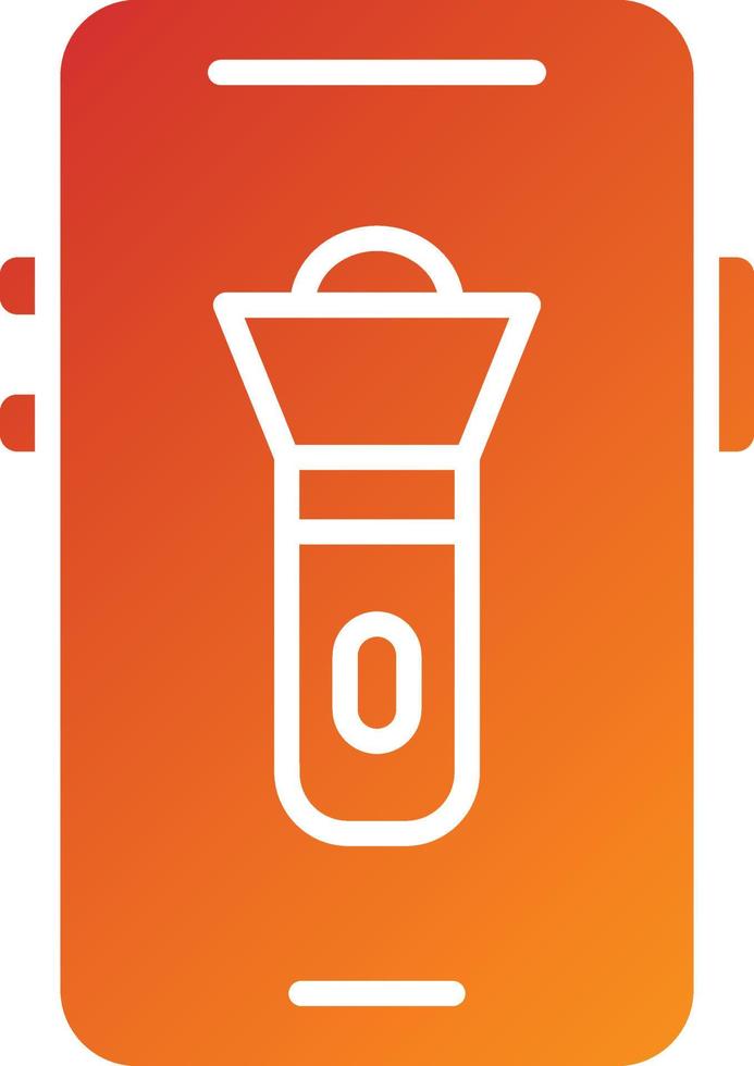 Mobile Torch Icon Style vector