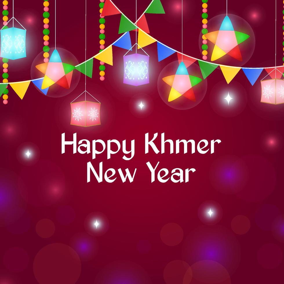 fondo feliz año nuevo khmer vector