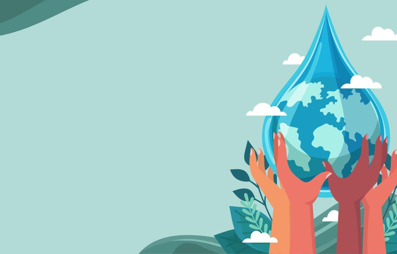 World Water Day Background vector