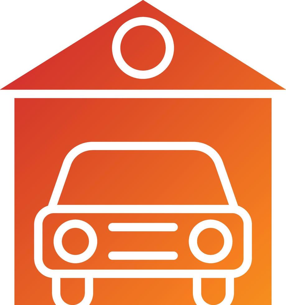 estilo de icono de garaje de coche vector