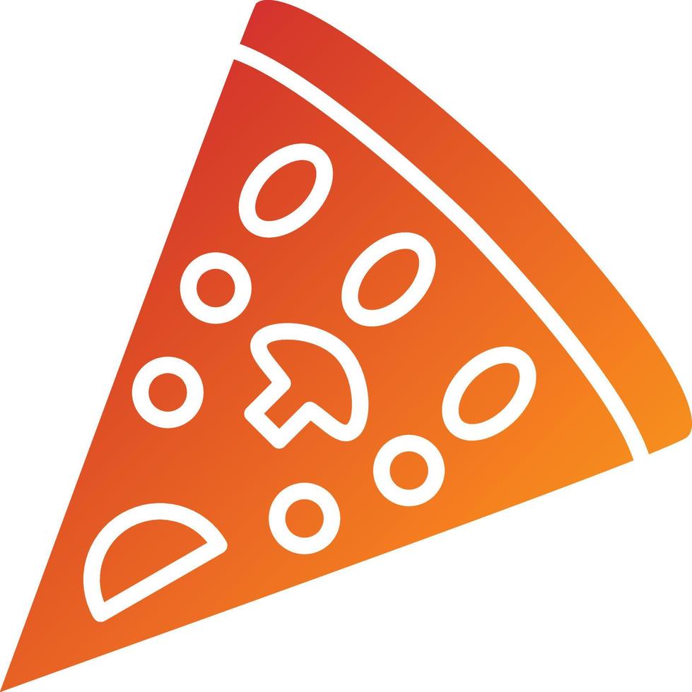 estilo de icono de rebanada de pizza vector