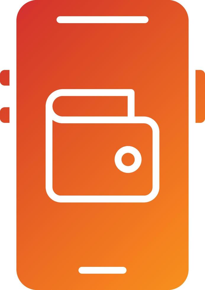 Mobile Wallet Icon Style vector