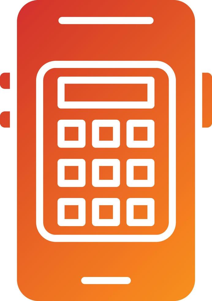 Mobile Calculator Icon Style vector