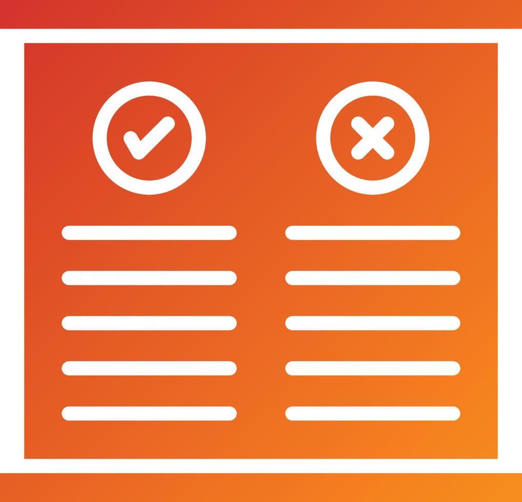 Pros And Cons Icon Style vector
