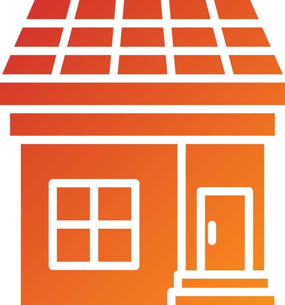 Solar House Icon Style vector