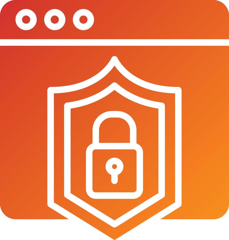 Web Protection Icon Style vector
