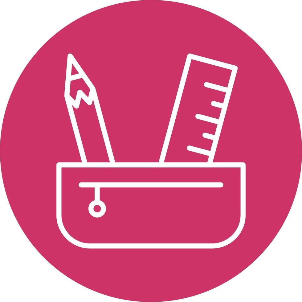 Pencil Case Icon Style vector
