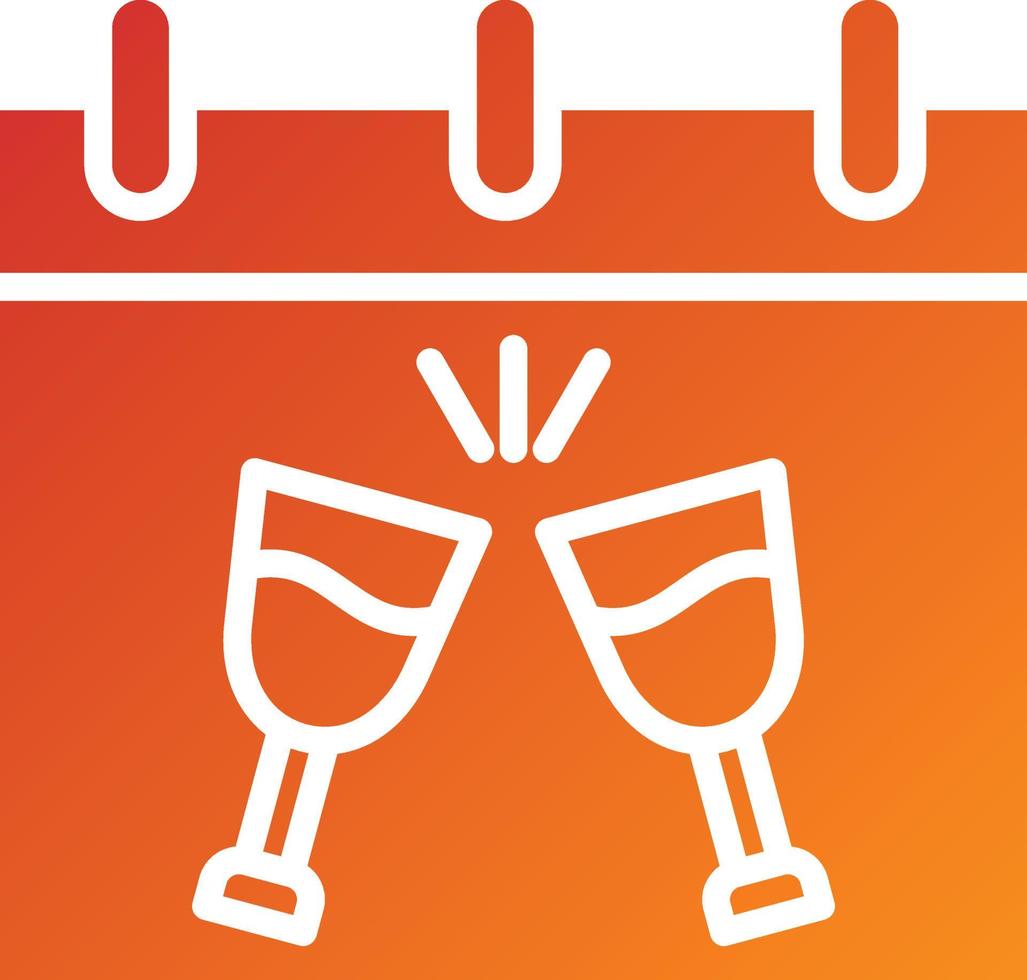 New Year Calendar Icon Style vector