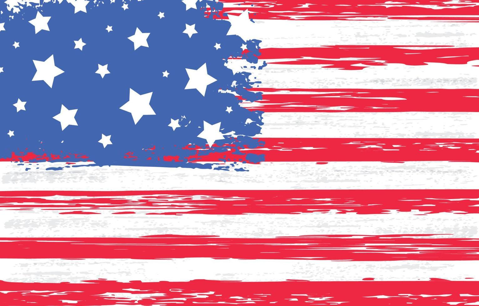 Stylized Distressed American Flag vector