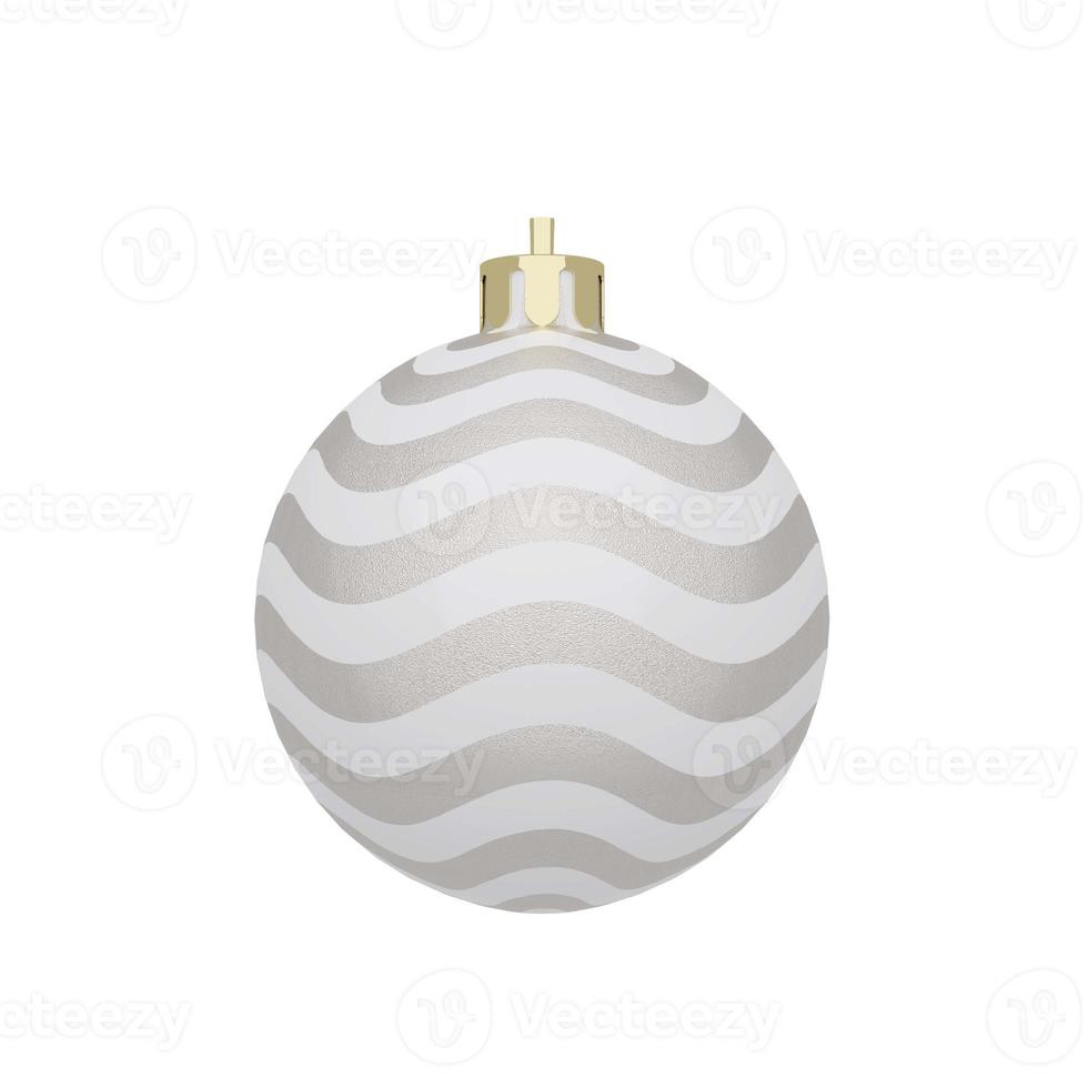 3D rendering christmas ball on white background photo