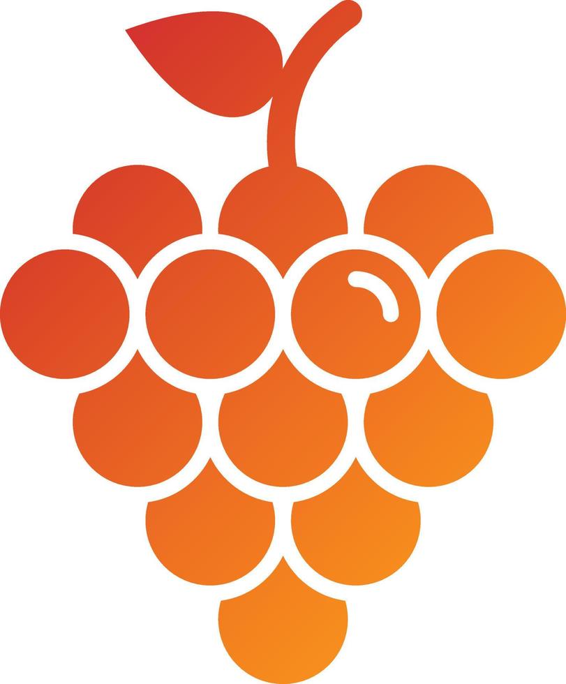 estilo de icono de uvas vector