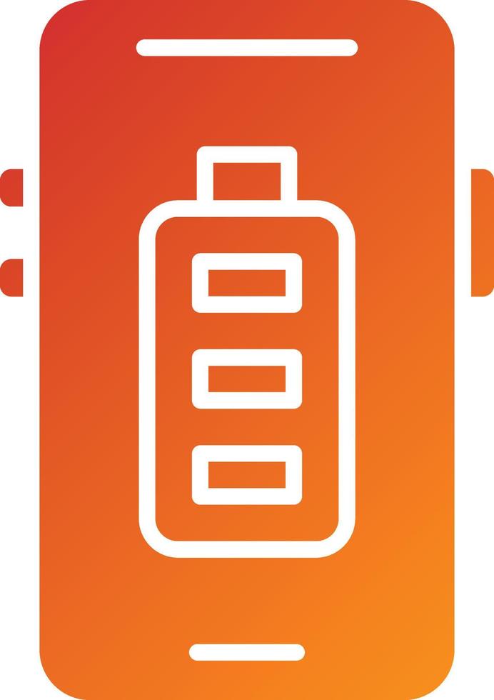 Mobile Battery Icon Style vector