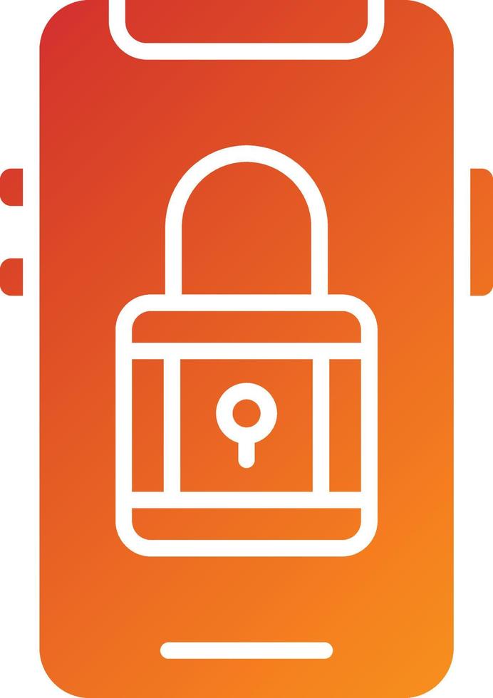 Mobile Security Icon Style vector