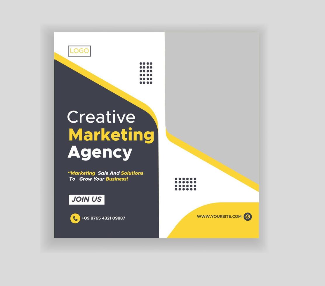 Digital Marketing Social Media Post design template free download vector