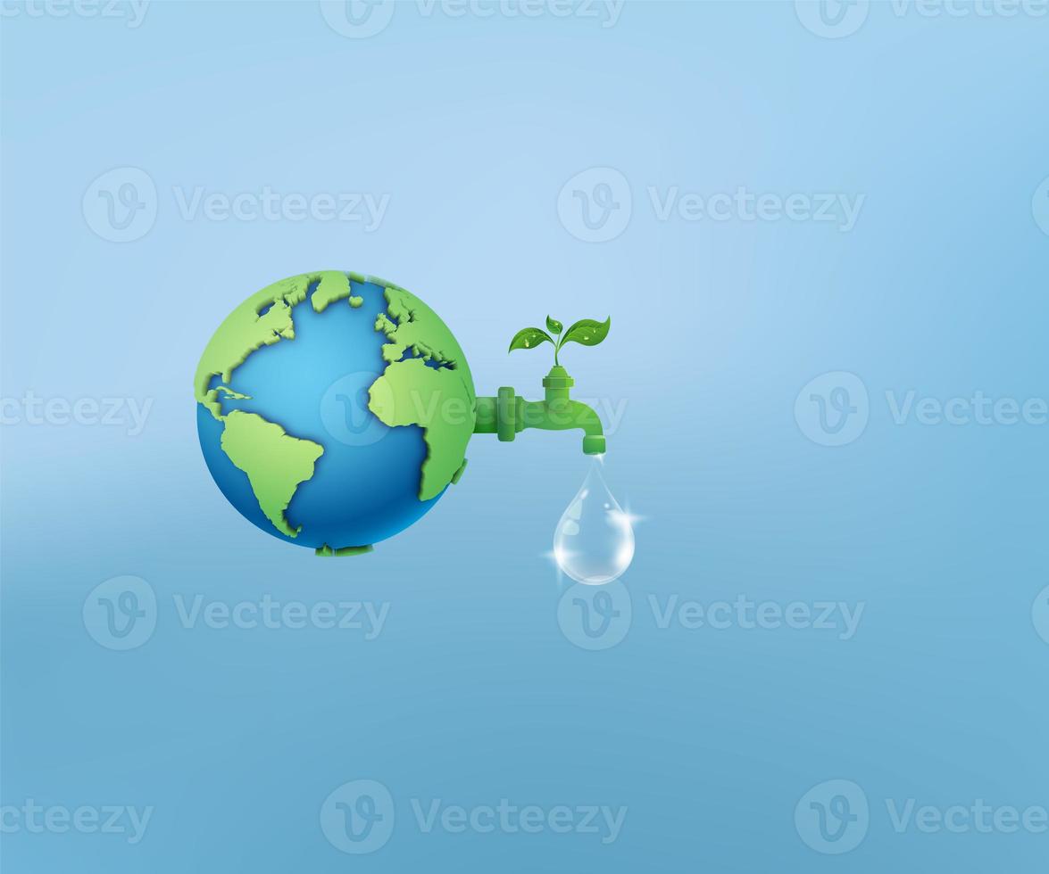 concepto de ecología y día mundial del agua. foto