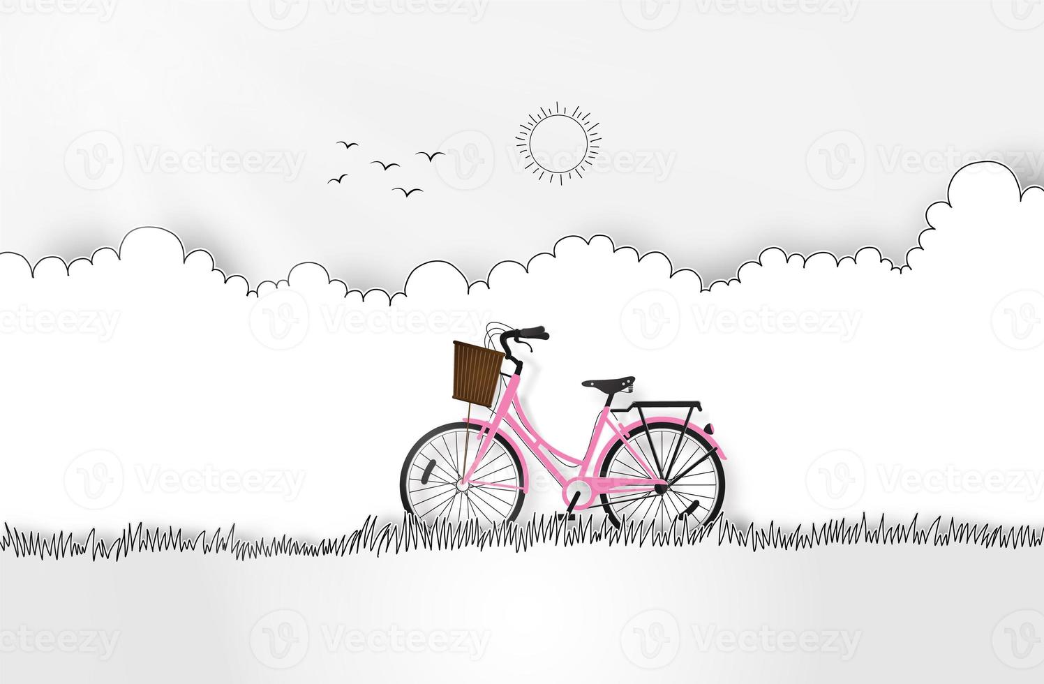 Bicycle in the garden photo