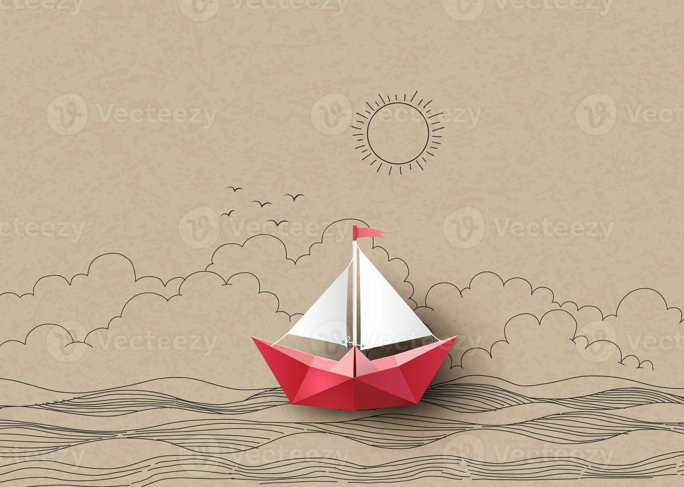 paper sailing boat photo