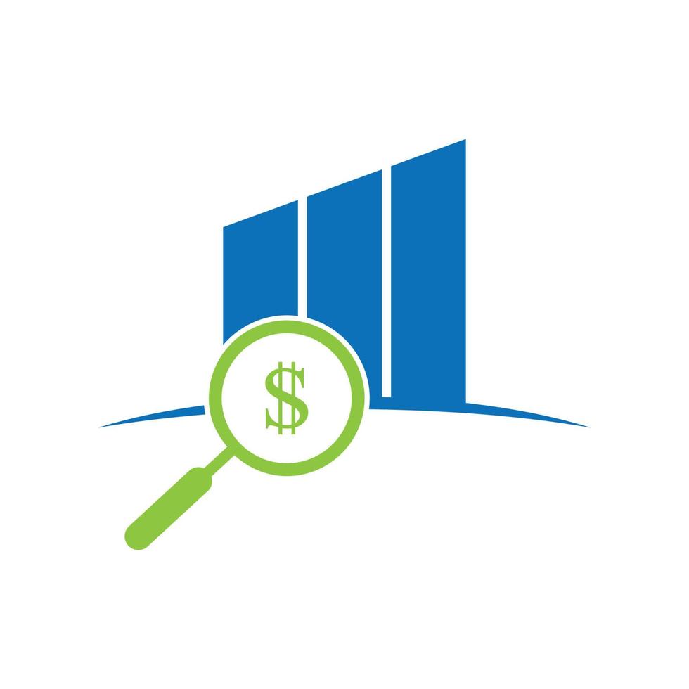 Finance bar chart icon vector