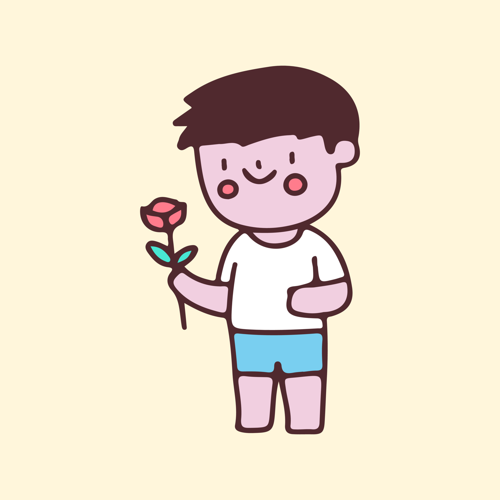 Kawaii little boy with roses flower cartoon. Illustration for Perfect Nursery children, kids, greeting. 6138358 Vector Art at Vecteezy Kawaii little boy with roses flower cartoon. Illustration for Perfect Nursery children, kids, greeting. 6138358 Vector Art at Vecteezy
