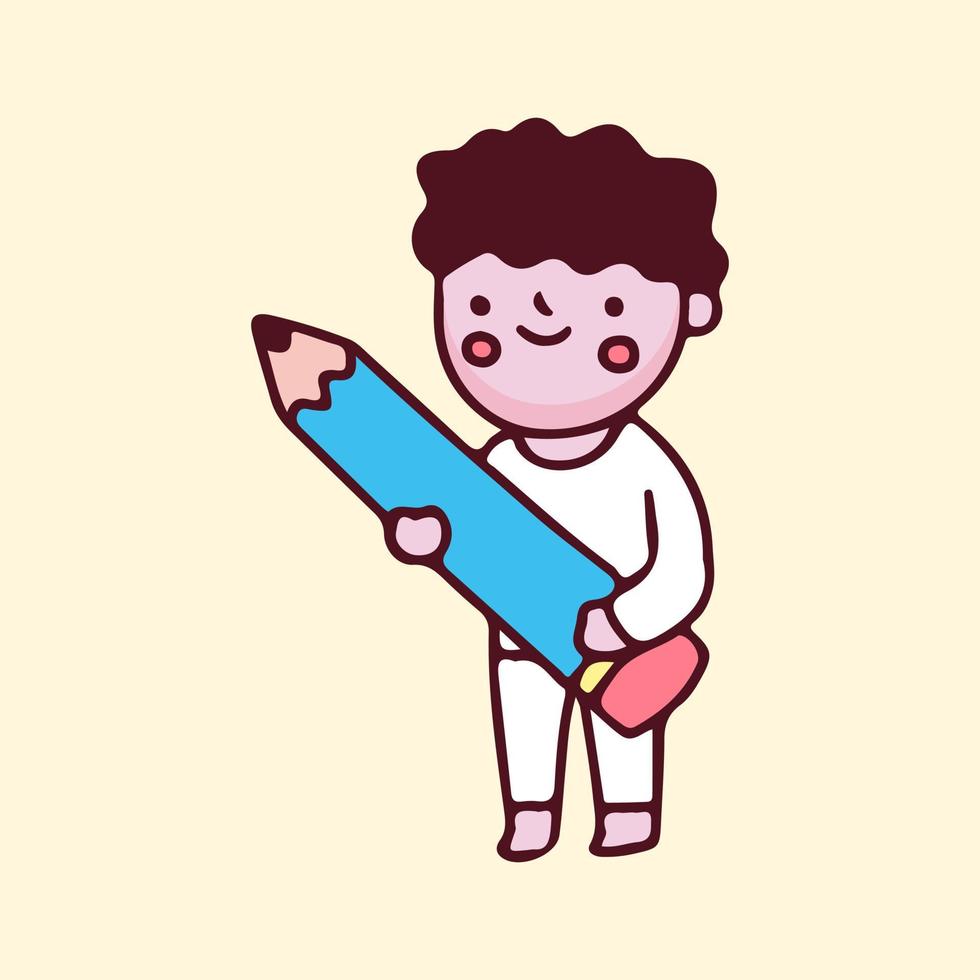 niño kawaii con dibujos animados de lápiz. ilustración para niños de guardería perfectos, niños, saludo. 6138363 Vector en Vecteezy niño kawaii con dibujos animados de lápiz. ilustración para niños de guardería perfectos, niños, saludo. 6138363 Vector en Vecteezy