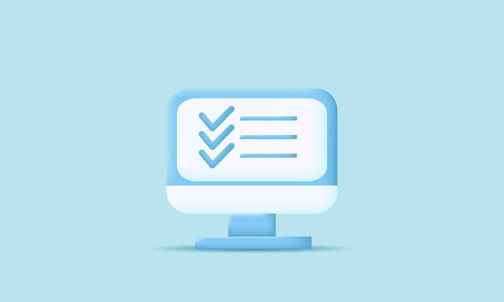 vector assignment design icon screen checklist document symbol