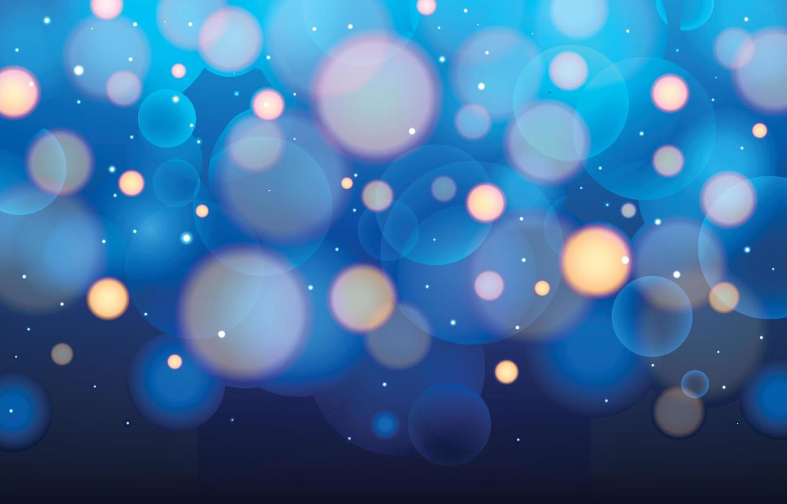 fondo azul con efecto bokeh vector