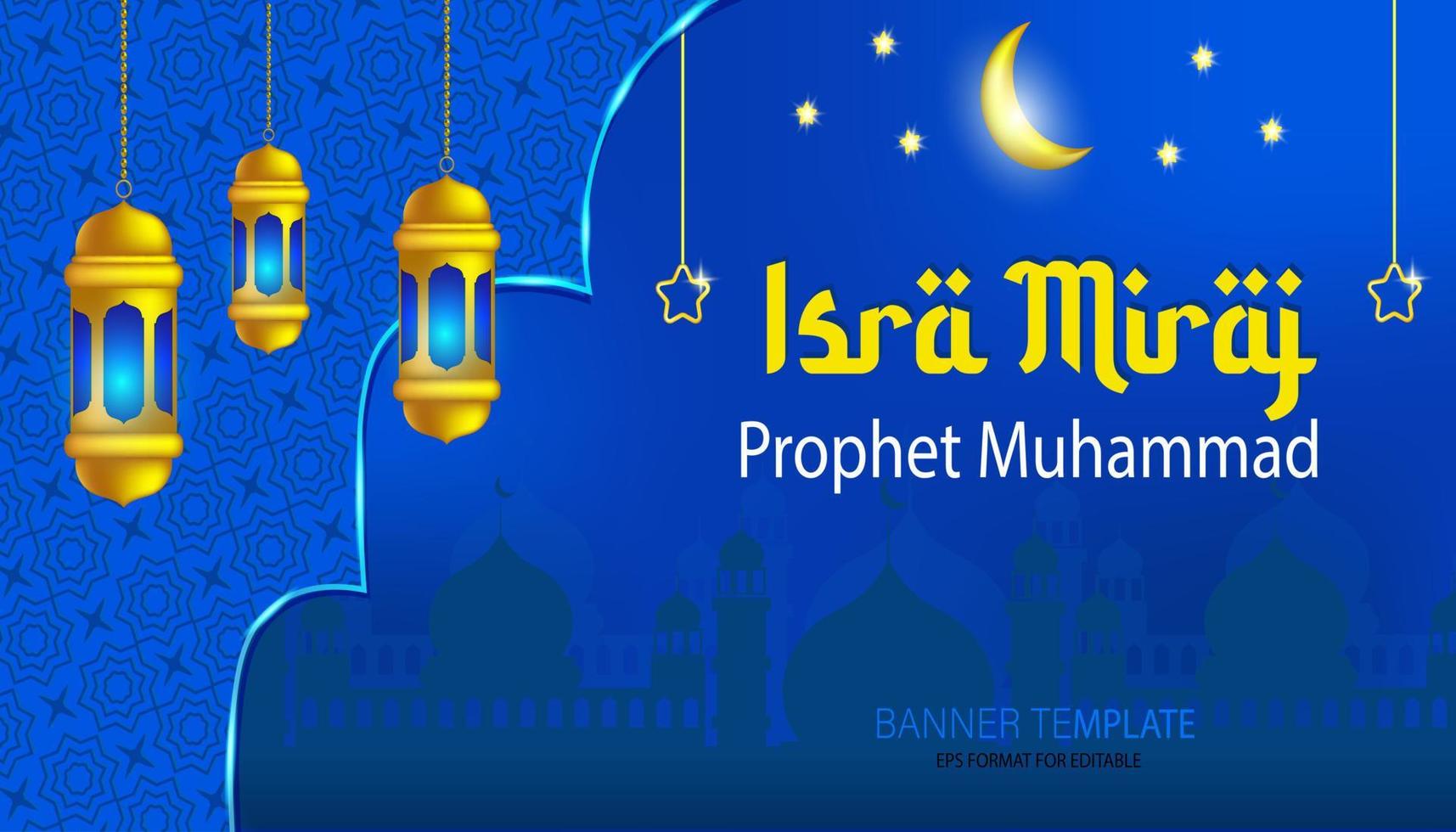 isra miraj banner template eps file vector