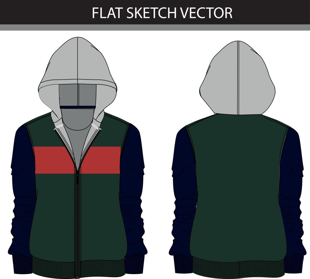 colour block sweatshirt vector file