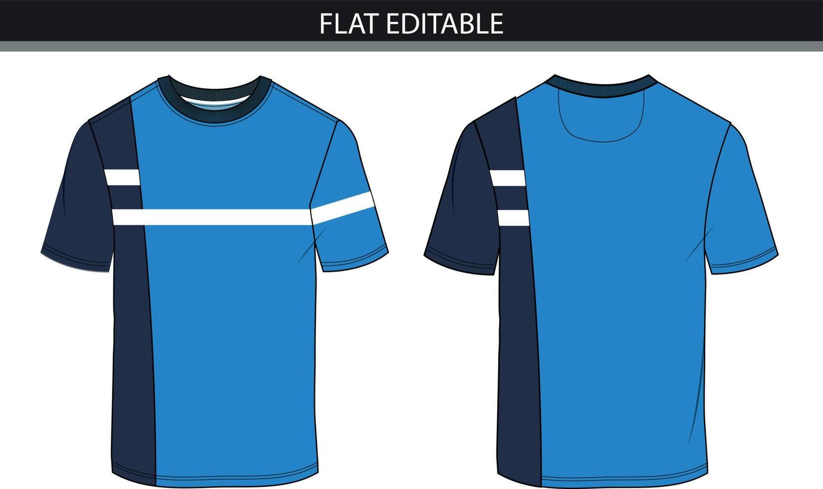 t-shirt template colour block vector