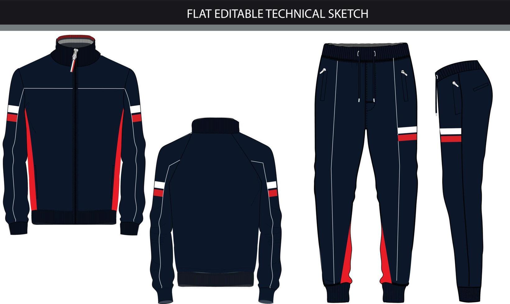 Illustration of jacket and jogger set vector