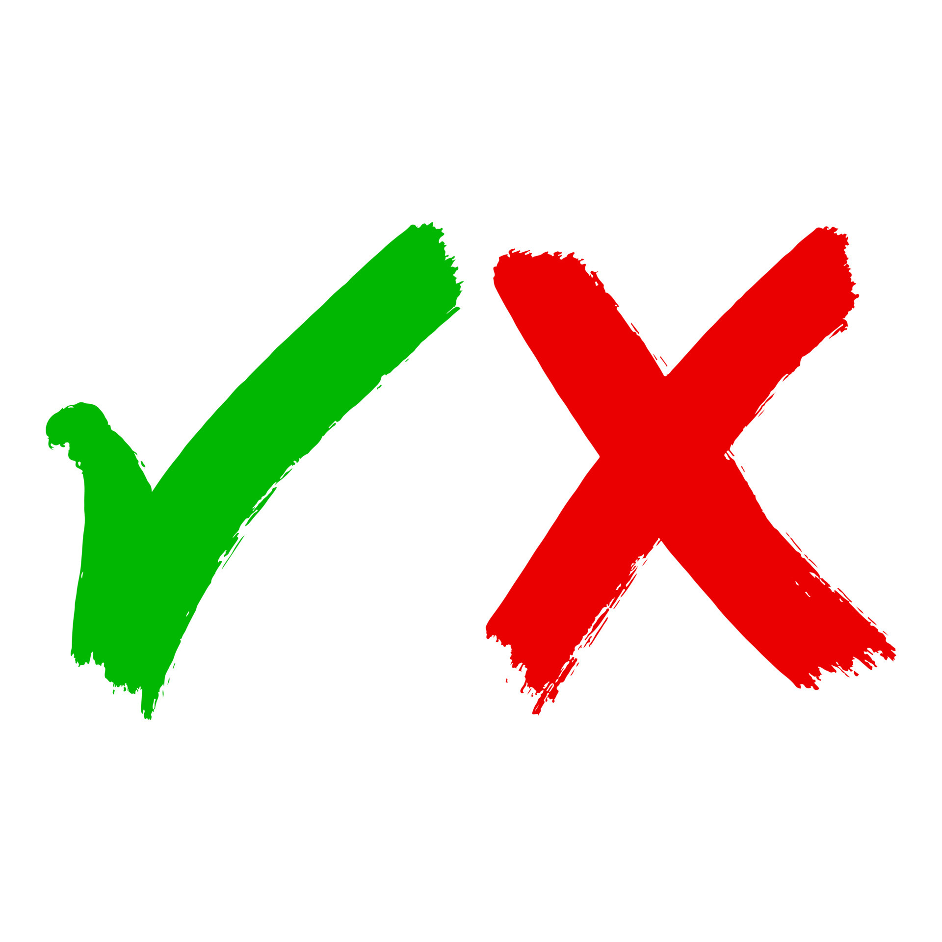 Green checkmark and Red Cross. Зеленая галочка и красный крестик PNG. Wrong format