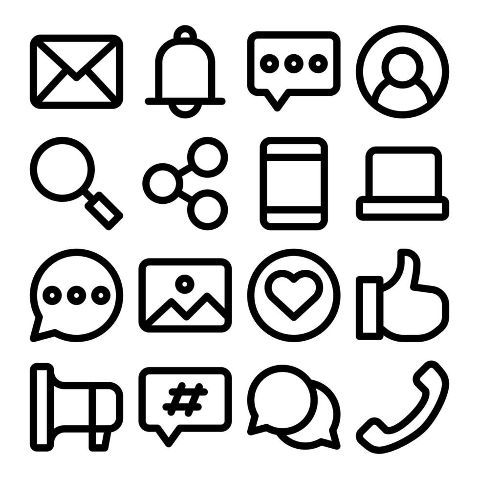 Social Media Icon Set vector