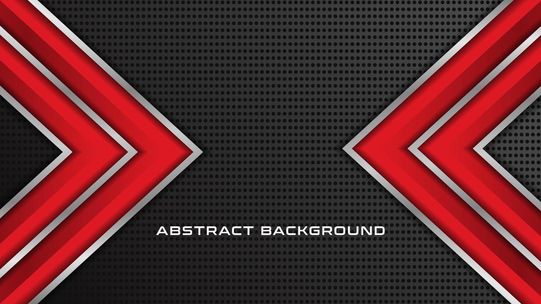 Abstract Red Grey Metallic Arrow Direction on Dark Design Modern Futuristic Background. Editable Vector Illustration of Abstract Background