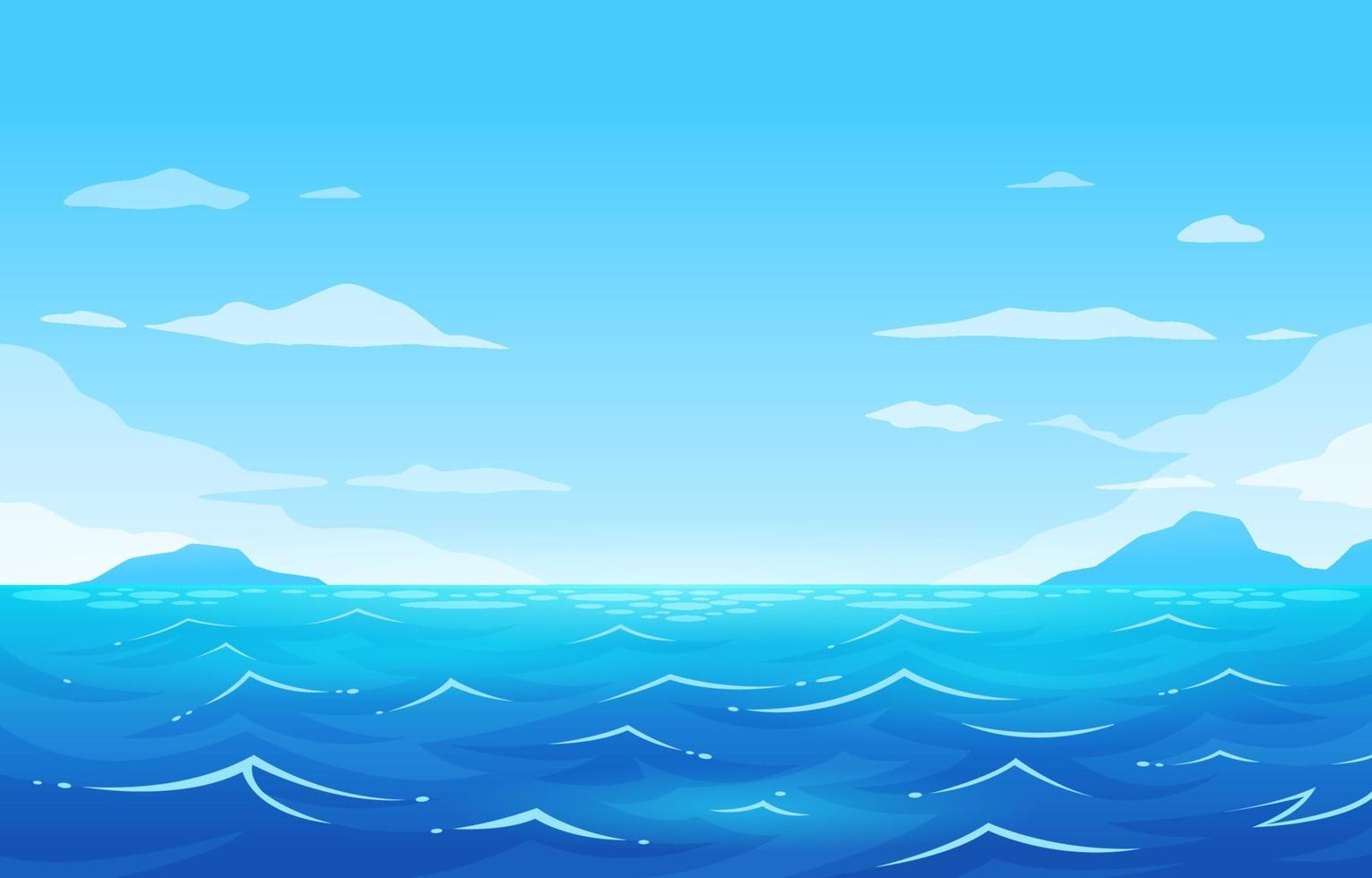 Ocean Landscape Background vector
