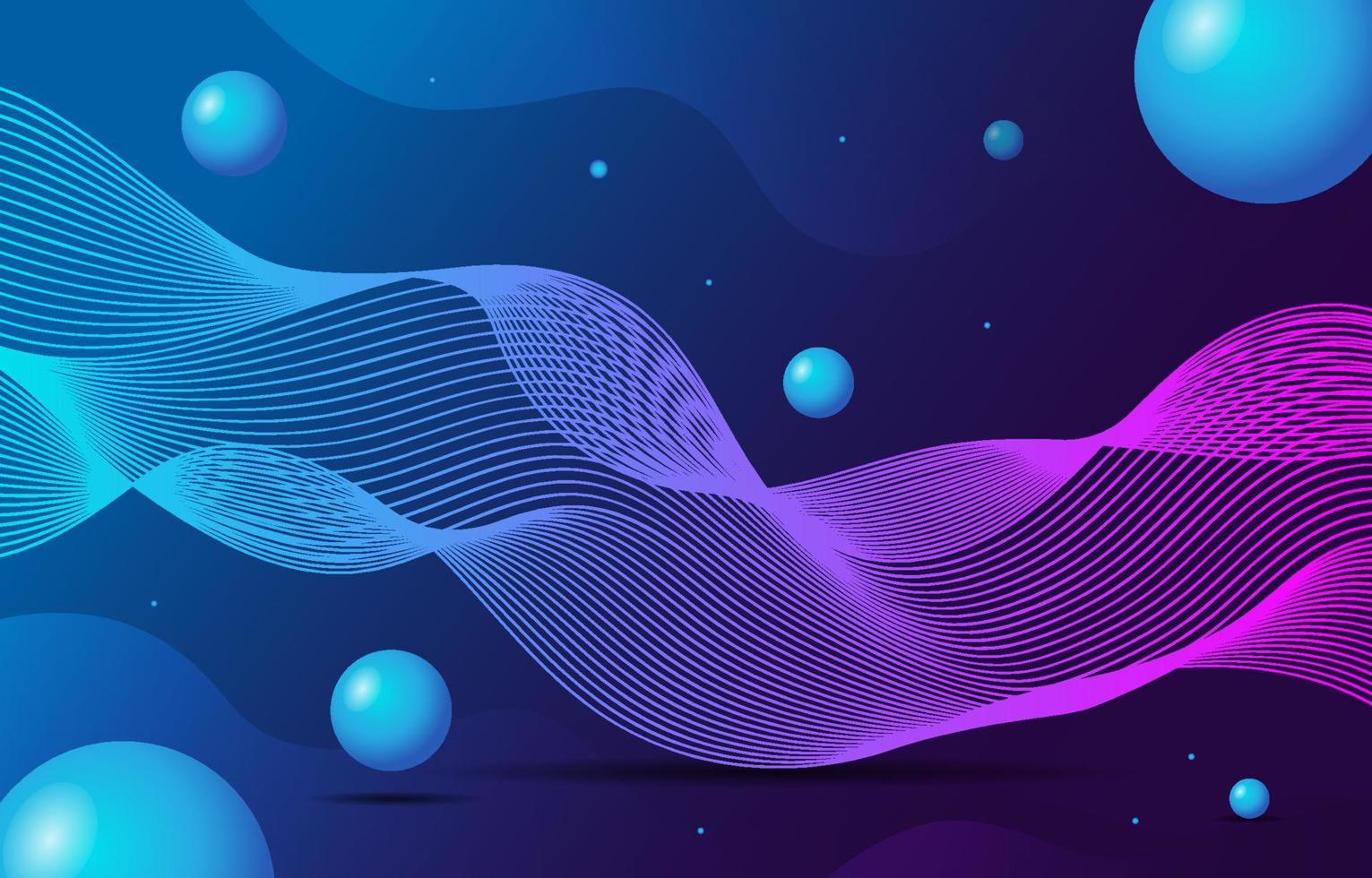 Digital Waves Fluid Gradient Template vector