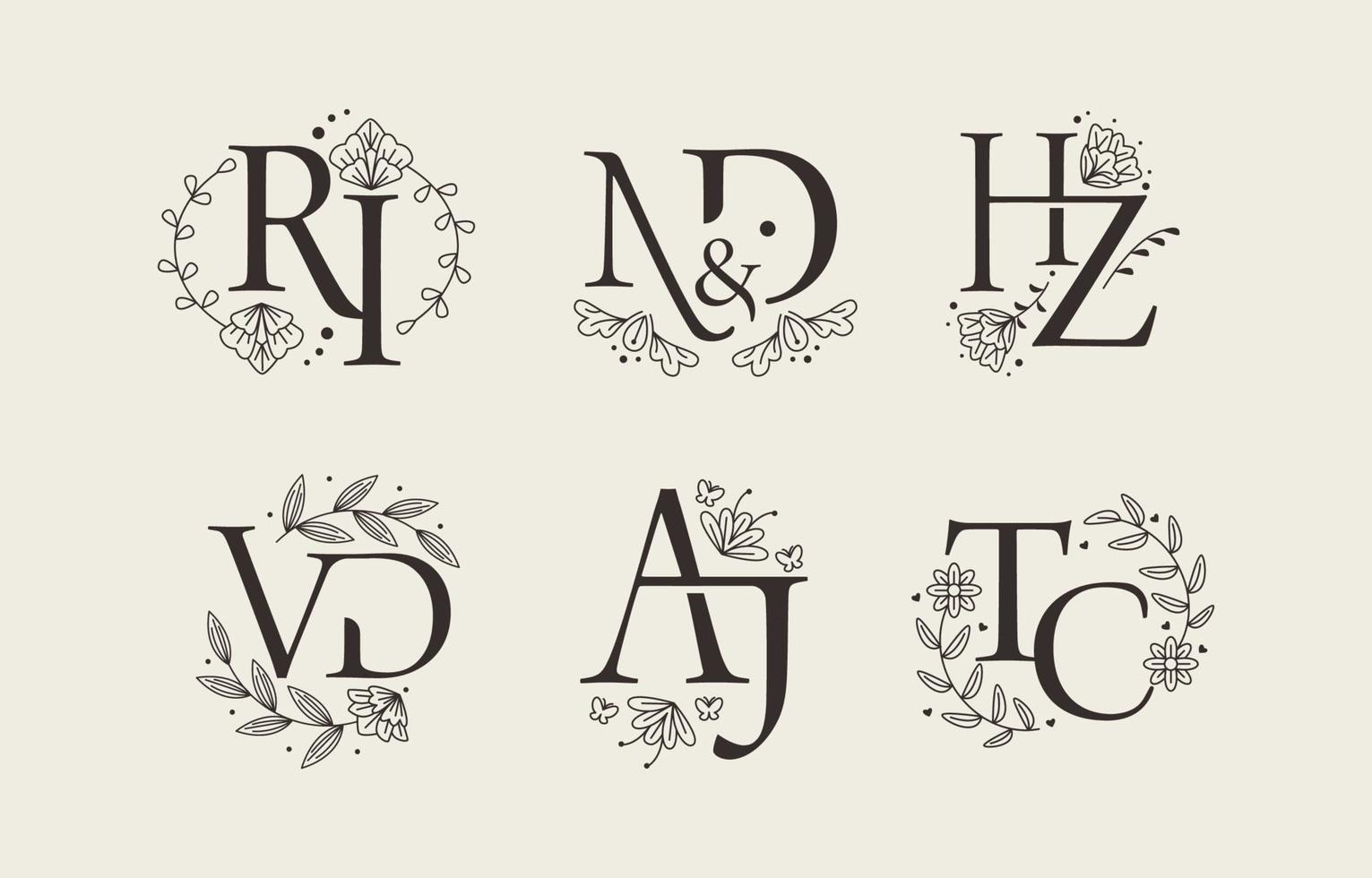 set-of-wedding-monogram-collection-6139040-vector-art-at-vecteezy