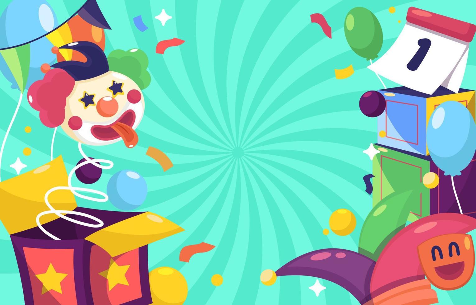 Background Concept For Celebrate April Fool's Day vector