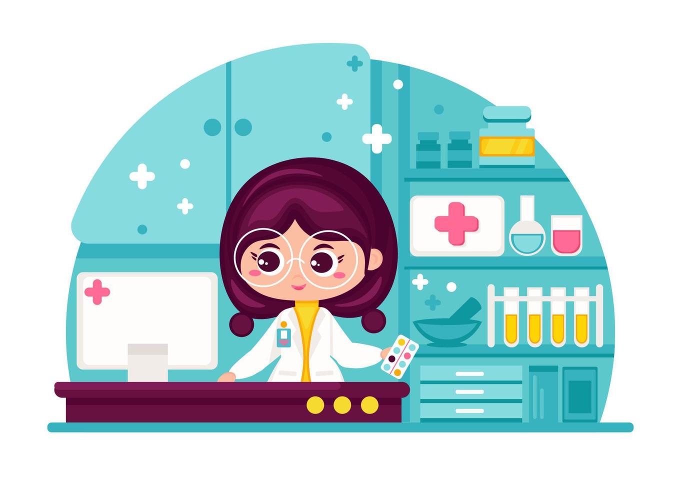 Pharmacist Healthcare Service Concept vector