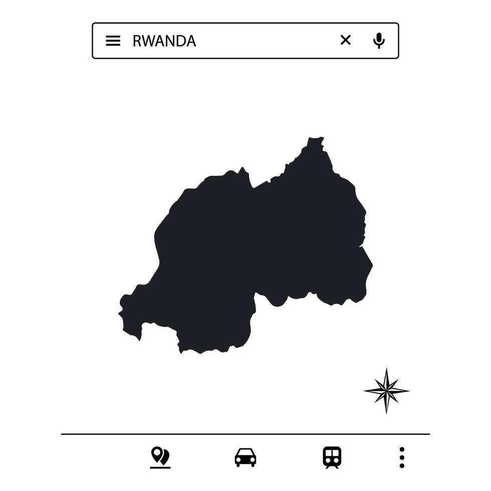 Icon Map of Africa Isolated Vector eps 10