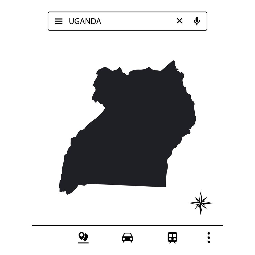 Icon Map of Africa Isolated Vector eps 10