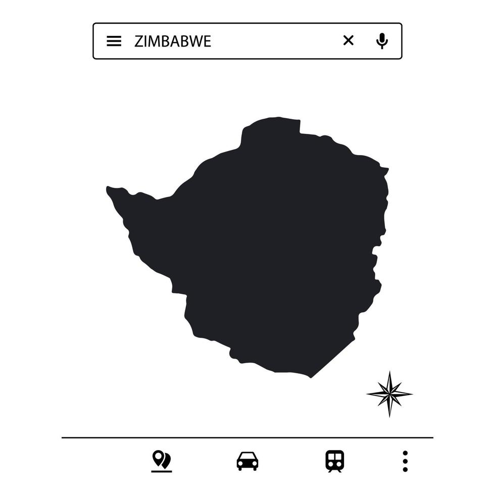 Icon Map of Africa Isolated Vector eps 10