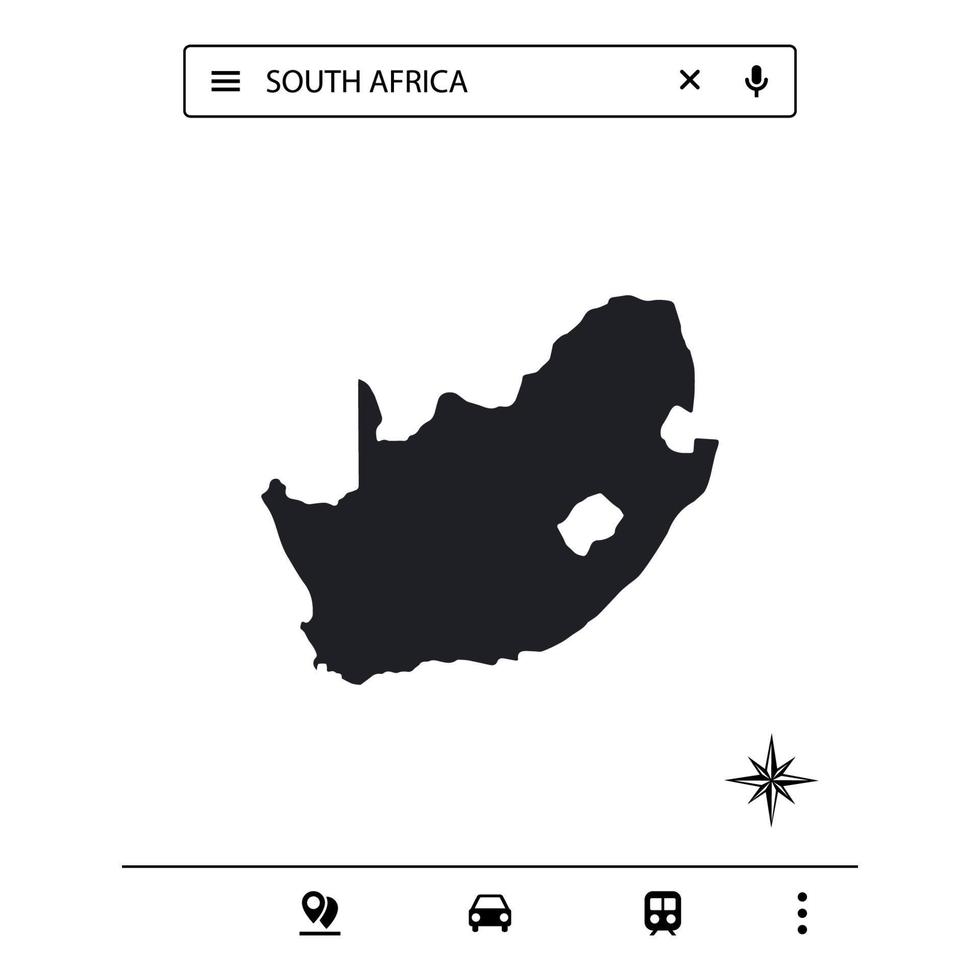 Icon Map of Africa Isolated Vector eps 10