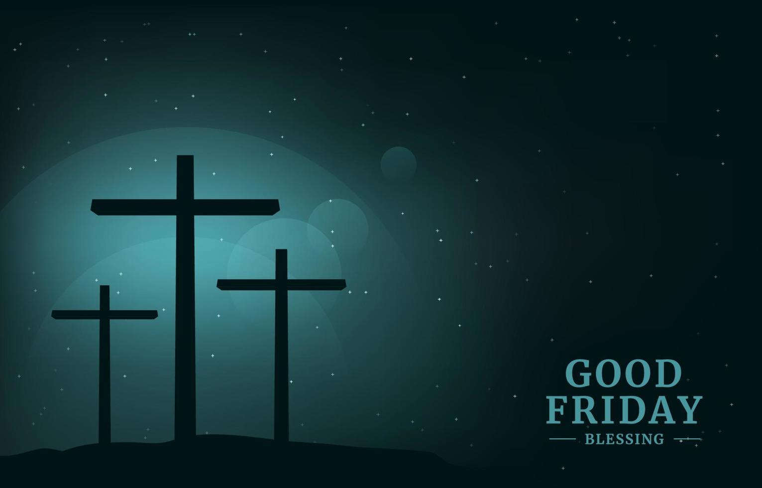 Good Friday with Cross Symbol Concept vector