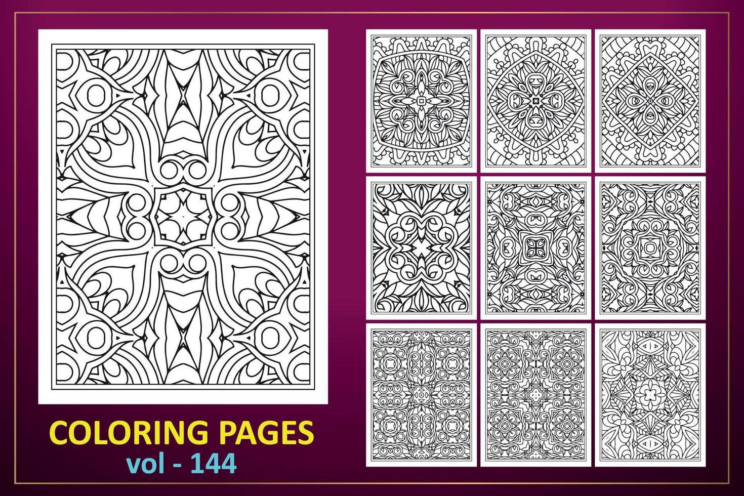 mandala pattern with black and white color. black and white coloring book pattern. vector