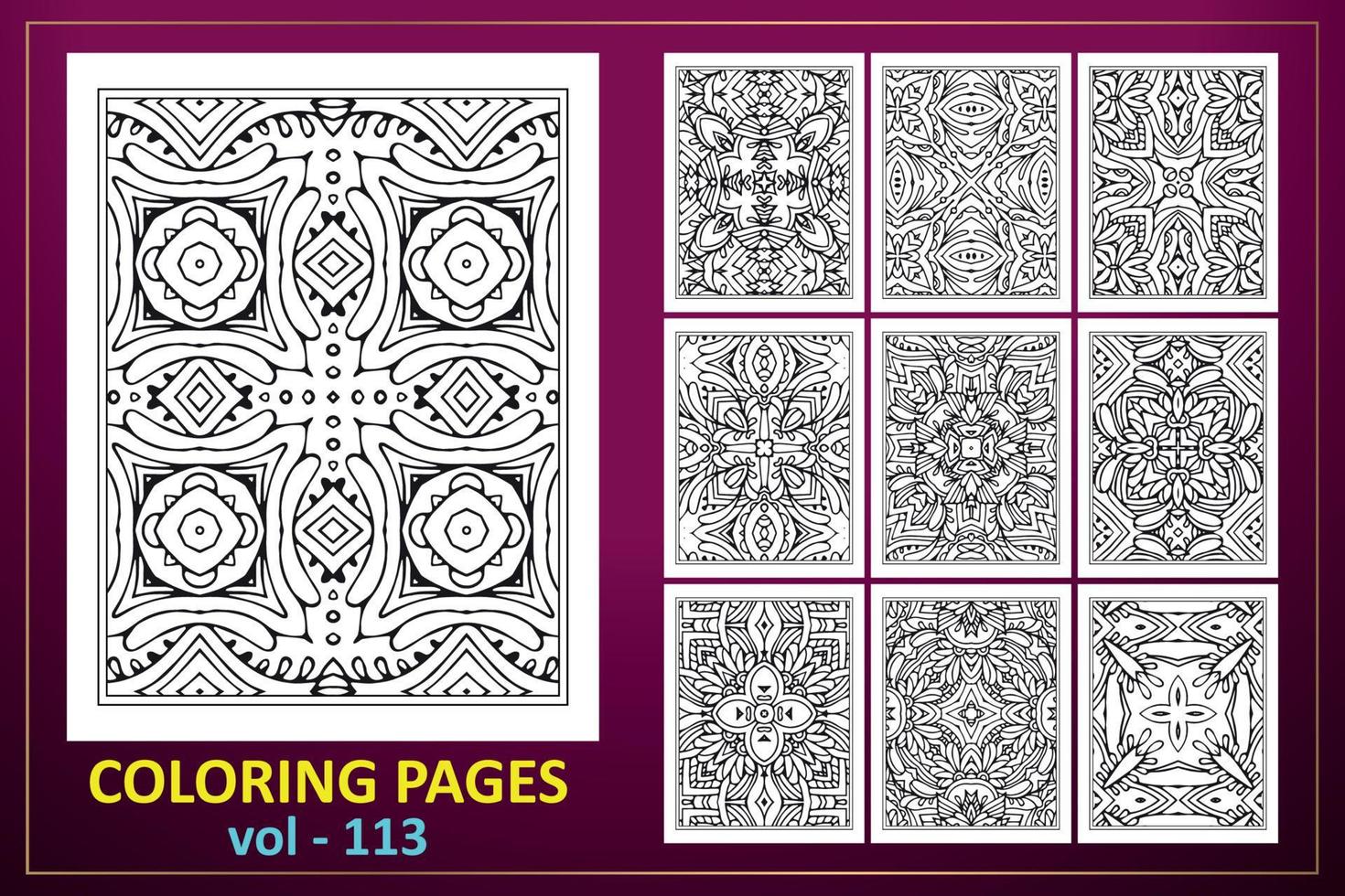 mandala pattern with black and white color. black and white coloring book pattern. vector