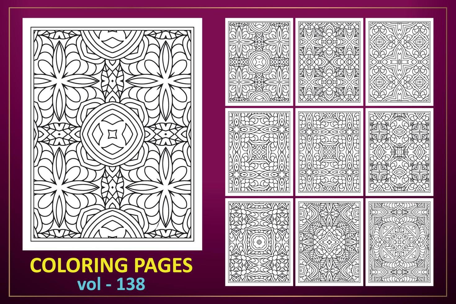 mandala pattern with black and white color. black and white coloring book pattern. vector