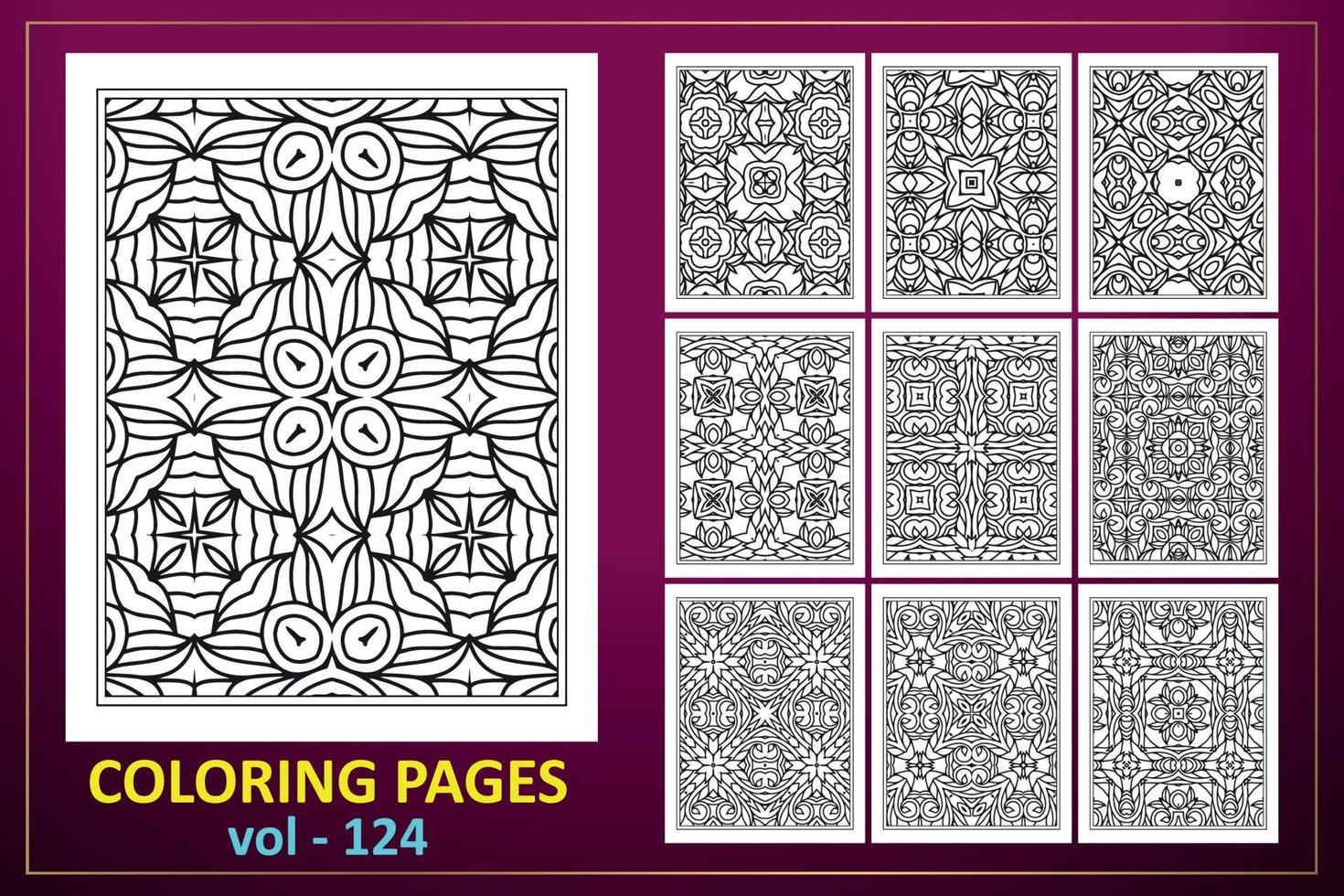 mandala pattern with black and white color. black and white coloring book pattern. vector