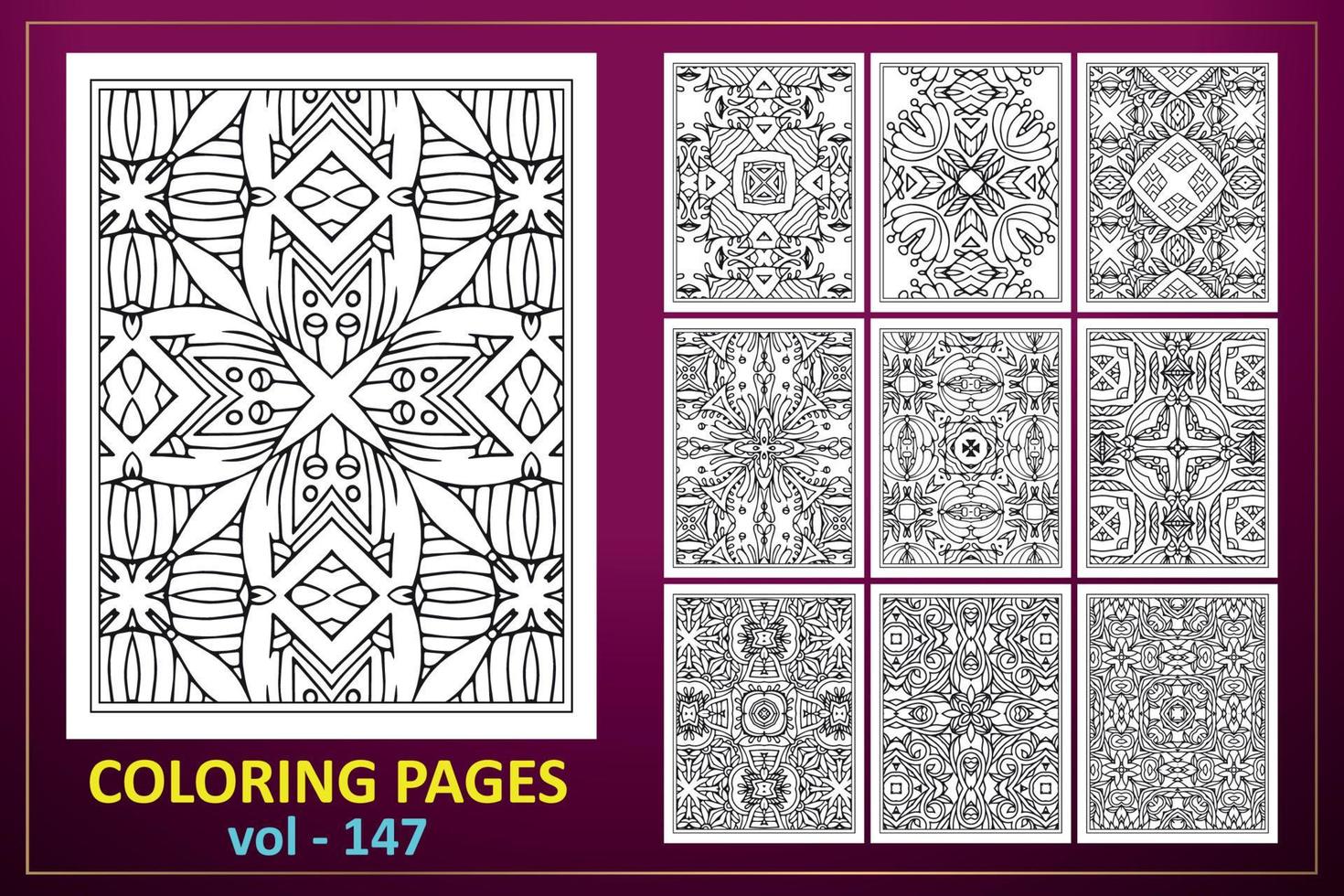 mandala pattern with black and white color. black and white coloring book pattern. vector