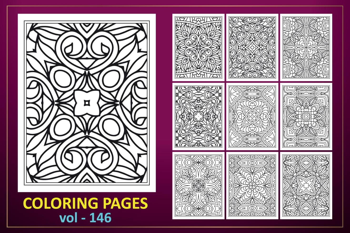 mandala pattern with black and white color. black and white coloring book pattern. vector