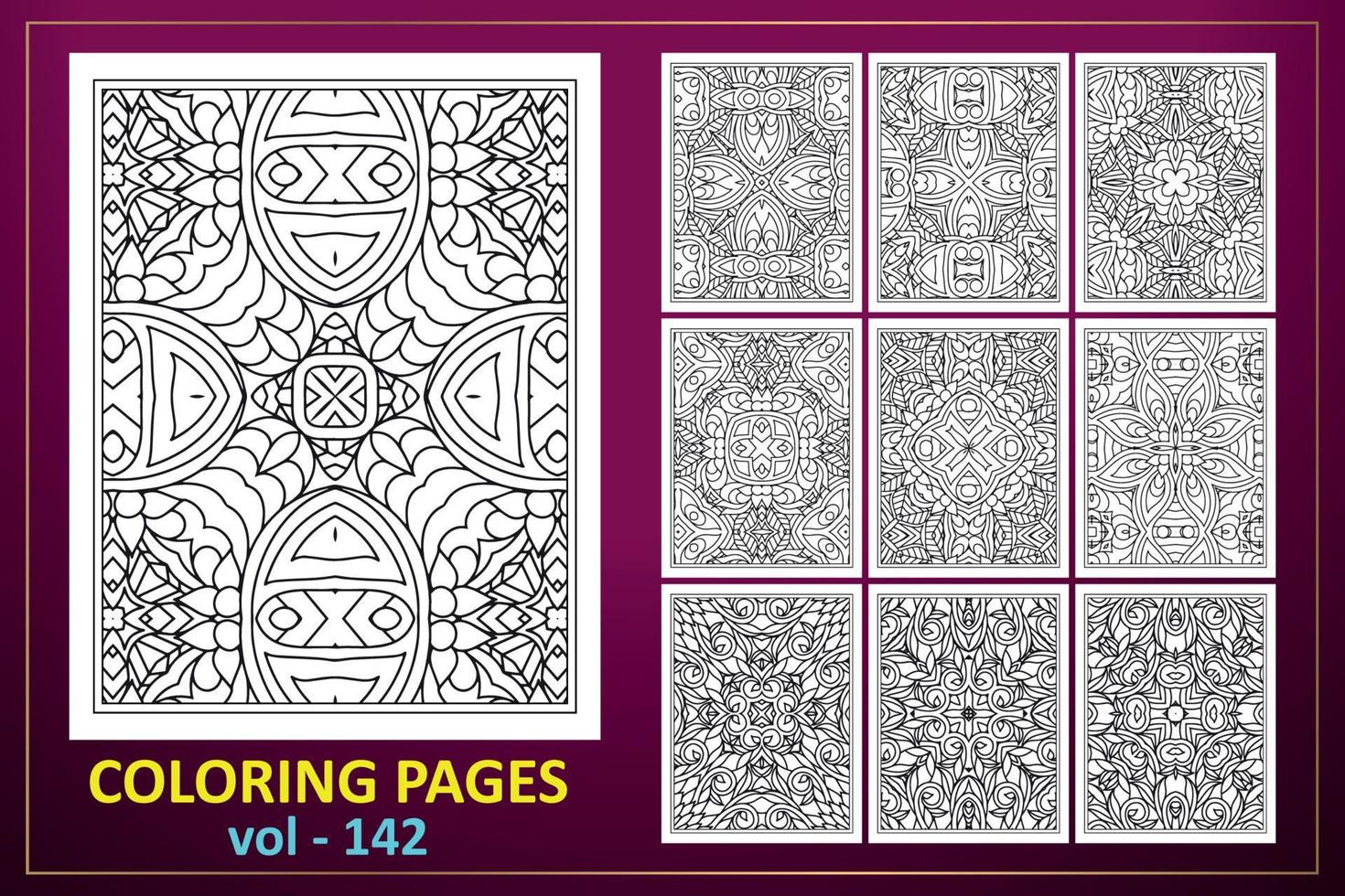 mandala pattern with black and white color. black and white coloring book pattern. vector